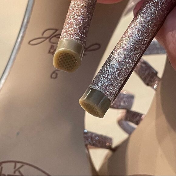 Jewel Badgley Mischka Women's Florencia Heeled Rose Gold Sandal 6 - Picture 10 of 16